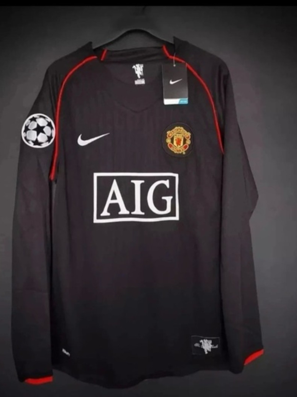 NIKE RONALDO Manchester United Black Long-Sleeve AUTHENTIC